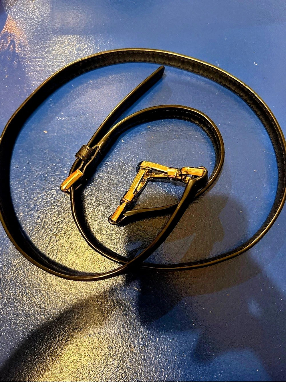 Kate Spade Black Leather Crossbody Strap 42” x 0.5” Gold Hardware Replacement